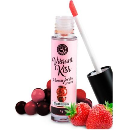 lip gloss vib fragola Lip Gloss vibrante Gomma da masticare alla fragola