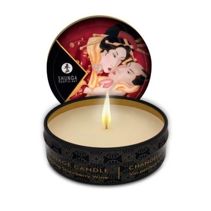 shunga-mini-vela-de-masaje-vino-de-fresa CANDELA SHUNGA FRAGOLA 30 ML