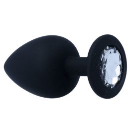 216061 Plug nero con diamantino largo