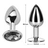 plug M Plug M in metallo con gioiello